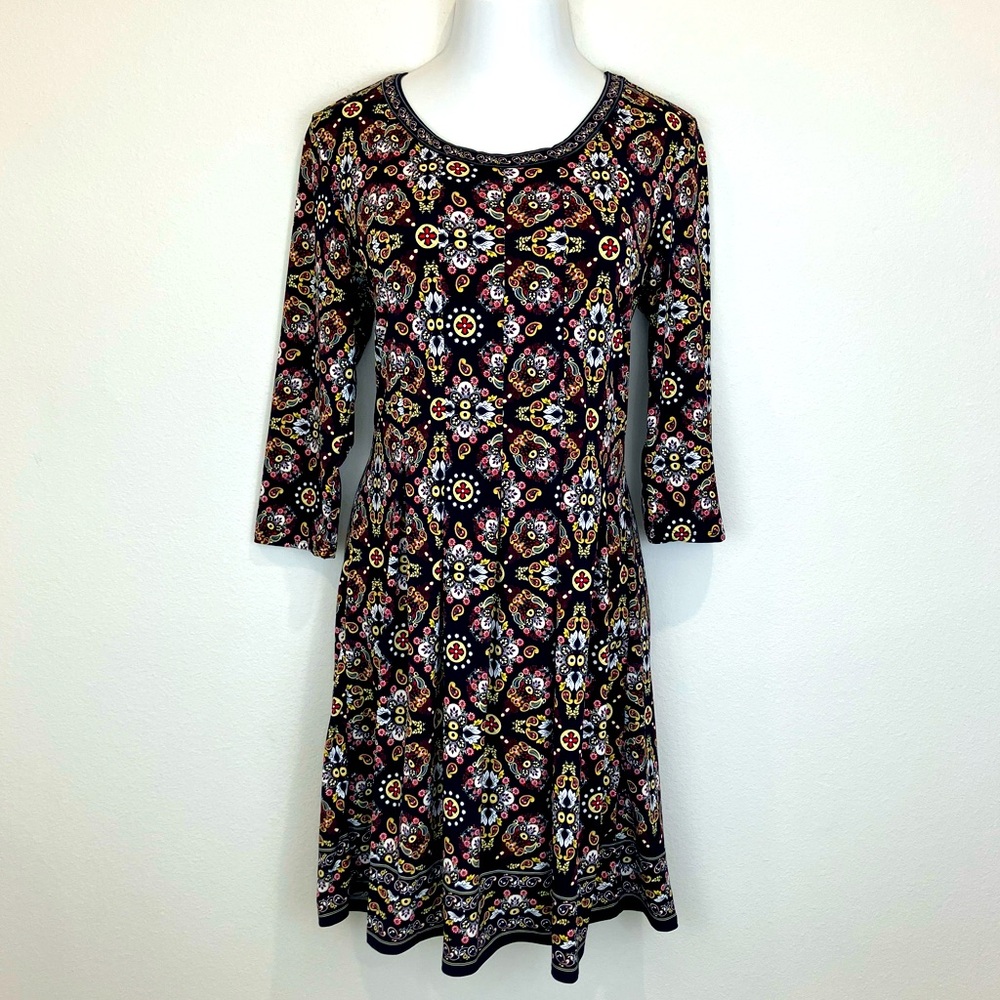 Max Studio Pleated Fit & Flare Dress
